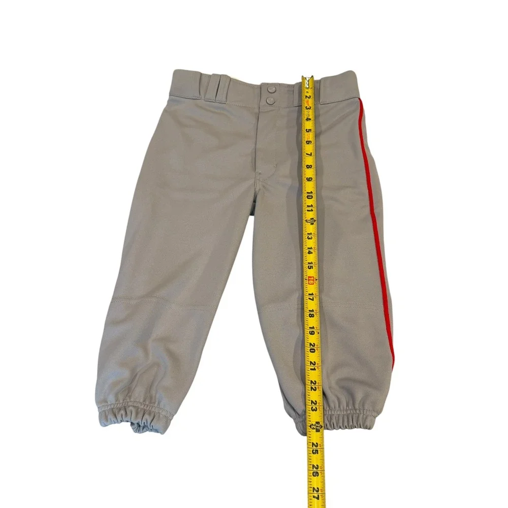 Champro Sports Youth Large Baseball Pants Grey Scarlet Red‎ Pipe BP101 NWT